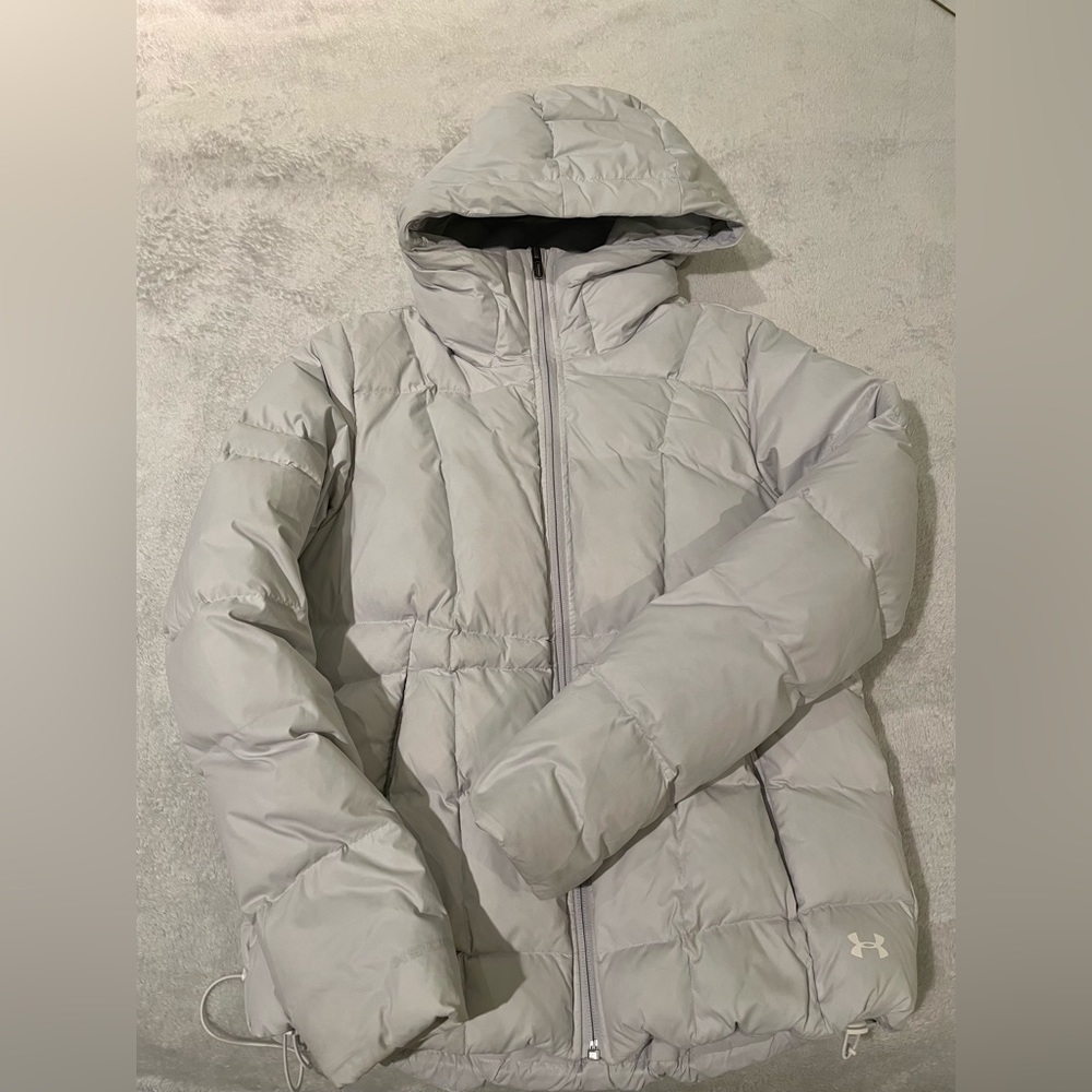 UA light blue/grey puffer coat
